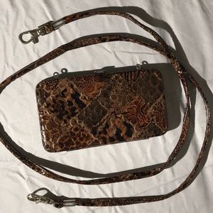 Unique Sm Brown Animal Print Convertible Crossbody